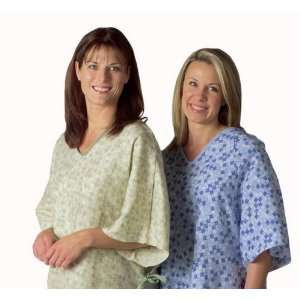Medline IV Gown with Telemetry Pocket   Two tone Blue Print   Qty of 