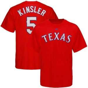   Rangers Ian Kinsler Name and Number Red T Shirt