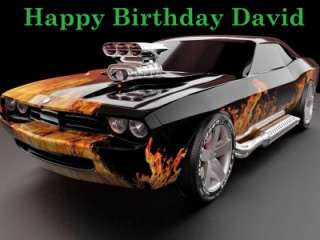 Dodge Challenger Edible Image Cake Party Topper  