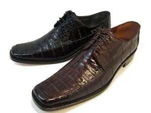 King Exotic Caiman/Eel Mens Dress Shoes Black, Brown  