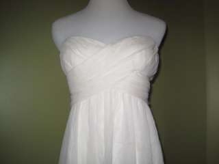 CREW Silk Chiffon Taryn Gown Dress IVORY 8P NWT $425  