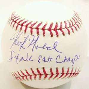  Keith Moreland Signed Rawlings MLB Baseball w/84 NL East 