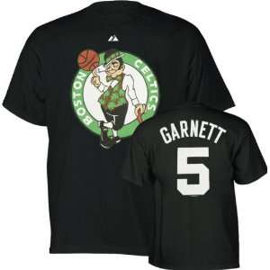   Garnett Black Majestic Player Name and Number Boston Celtics T Shirt