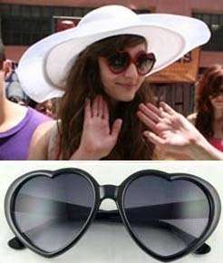 Black Heart shaped STYLISH TRENDY Sunglasses for party  