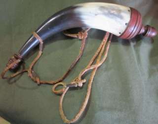 Replica Civil War Era Bull Horn Black Powder Flask  