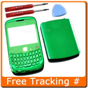 chrome Green Housing Case For Blackberry curve 8520 8530  