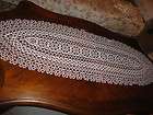 Vintage Handmade Bobbin Lace /Tatted Lace Table Runner  