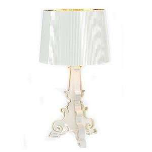  bourgie lamp opaque white with gold by kartell