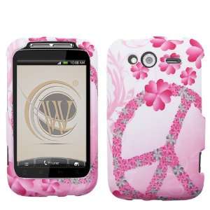 Peace & Flowers Protector Case for HTC Wildfire S (T 