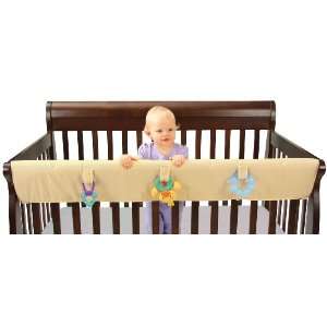   Cotton Jersey Knit Crib Rail Cover For Convertible Cribs   Sand Baby
