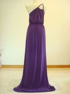 Purple One Shouder Party Sun Maxi Dress Sz M L 8 10 12  