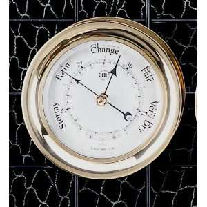  Brass Barometer w/Compass Rose , tarnish proof, SB457 