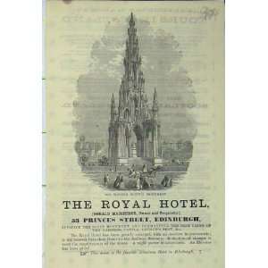  Advert Royal Hotel Edinburgh Walter Scott Scotland