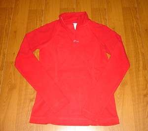  Womens Red Performance Fleece Half Zip Pullover Size XS Tall  