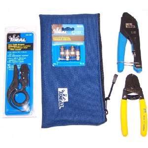  New Ideal CATV Compression Tool Kit w/ Zipper Pouch