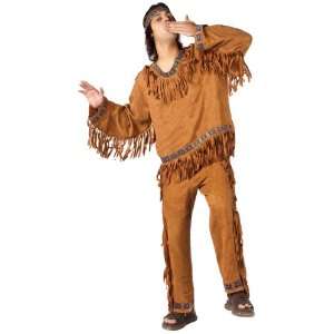 Lets Party By FunWorld Native American Adult Plus Costume / Tan   One 