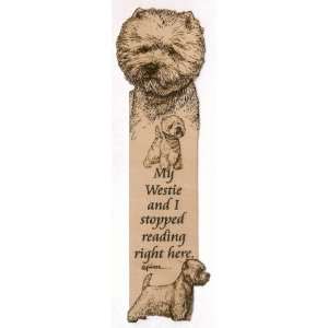   Westhighland Terrier Laser Engraved Dog Bookmark D #1