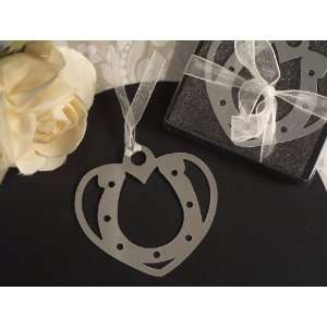 Mark it with memories Lucky Horseshoe with heart design bookmark