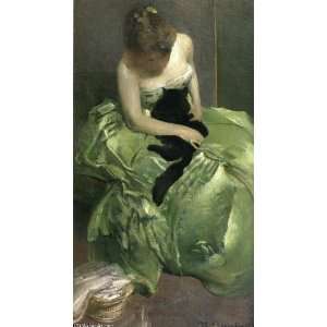   paintings   John White Alexander   24 x 44 inches   The Green Dress
