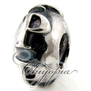 Greek Letter RHO Chiyopia Pandora Chamilia Troll Compatible Beads
