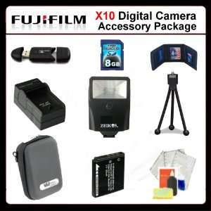 Fujifilm X10 Accessory Package Includes Extended Life Battery, Rapid 