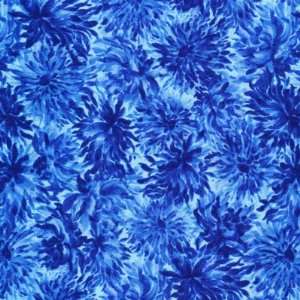  Spring Umbrellas quilt fabric by Clothworks, blue tonal 