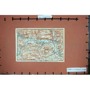    MAP BRITAIN GALASHIELS MELROSE CONWAY DENBIGH WALES