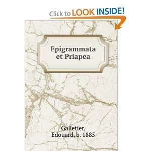  Epigrammata et Priapea Edouard, b. 1885 Galletier Books