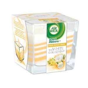 Air Wick Scent Ribbons Candle White Collection   White Iris & Ylang 