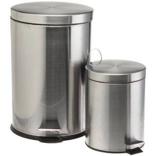 Prime Pacific Pro Cook Stainless Steel Trash Cans, Set of 2, 5 and 20 