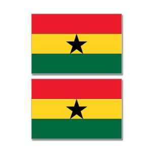  Ghana Country Flag   Sheet of 2   Window Bumper Stickers 