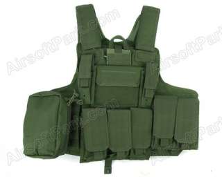 Molle Airsoft Tactical Combat Strike Plate Carrier Vest   Olive Drab 
