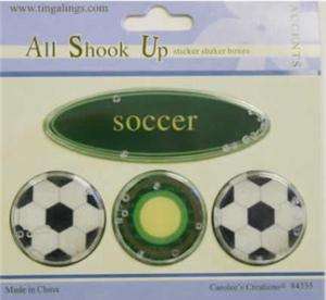 SOCCER Shaker Boxes Scrapbooking Football Sports  
