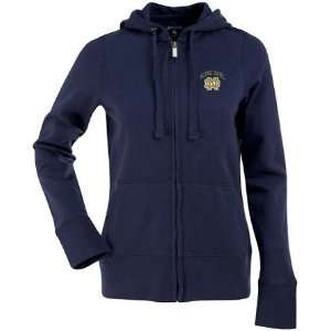  Notre Dame Womens Zip Front Hoody Sweatshirt (Team Color 