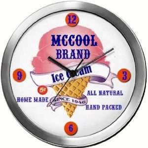  MCCOOL 14 Inch Ice Cream Metal Clock Quartz Movement 
