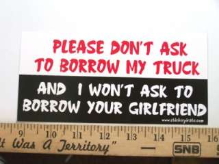 Please Dont Ask Truck Bumper Sticker Funny Decal  