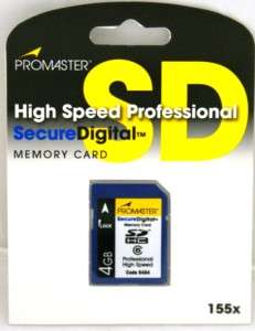 Promaster 4GB SDHC Class 6 Digital High Speed SLR Camera Memory Card 