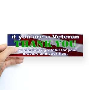  Thank you Veterans Sticker Bumper Military Bumper Sticker 