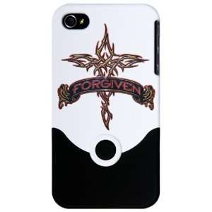  iPhone 4 or 4S Slider Case White Forgiven Cross 