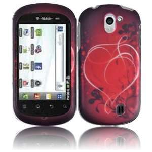 Red Vine Heart Design Snap on Hard Skin Shell Protector Faceplate 
