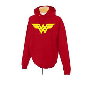 YR wonder woman sweatshirt hoodie hoody sweater red new  