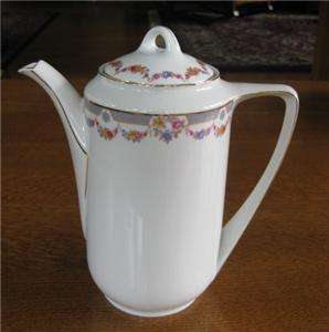 PSAG Bavaria Schonwald Floral Swags 8399 Coffee Pot EXC  