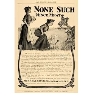  1904 Ad None Such Mince Meat Merrell Soule Texas Beef 