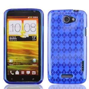  For AT&T HTC One X Elite Buddle Accessory   Blue TPU Soft 