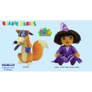   TY Beanie Babies   DORA FAIRYTALE & SWIPER ( Set of 2 ) Toys & Games