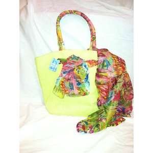  Beach Tote with Bow & Sarong Color Blues 