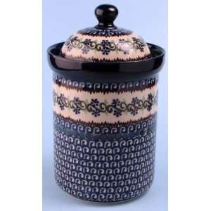 Polish Pottery Canister 9 1/2 