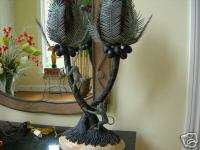Maitland Smith Brass Monkey Penshell Palm Table Lamp  