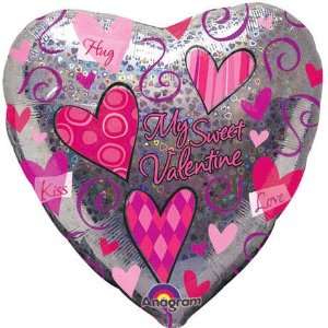    My Sweet Valentine Holographic 32 Mylar Balloon Toys & Games