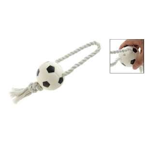  Como Squeaky Soccer Ball Rope Tug Toy for Dogs and Puppies 